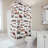  Speelgoed Treinkleurig treinpatroon Douchegordijn (In situ)