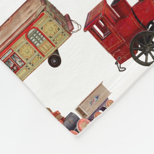  Speelgoed Treinkleurig treinpatroon Fleece Deken (Hoek)