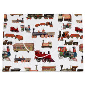 Speelgoed Treinkleurig treinpatroon Groot Cadeauzakje (Voorkant)