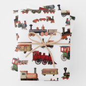  Speelgoed Treinkleurig treinpatroon Inpakpapier Vel (In situ)