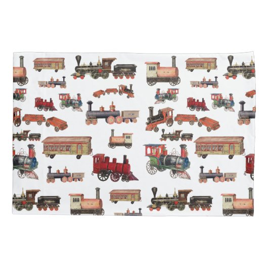  Speelgoed Treinkleurig treinpatroon Kussensloop (Achterkant-Links)