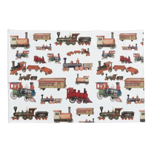 Speelgoed Treinkleurig treinpatroon Kussensloop (Achterkant-Rechts)