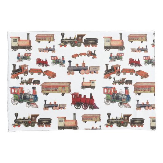  Speelgoed Treinkleurig treinpatroon Kussensloop (Voorkant-Rechts)