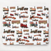  Speelgoed Treinkleurig treinpatroon Muismat (Voorkant)