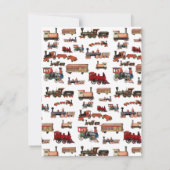 Speelgoed Treinkleurig treinpatroon Notitiekaartje (Achterkant)