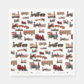 Speelgoed Treinkleurig treinpatroon Servet (Voorkant)