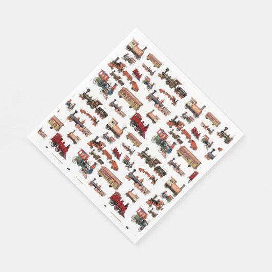 Speelgoed Treinkleurig treinpatroon Servet (Hoek)