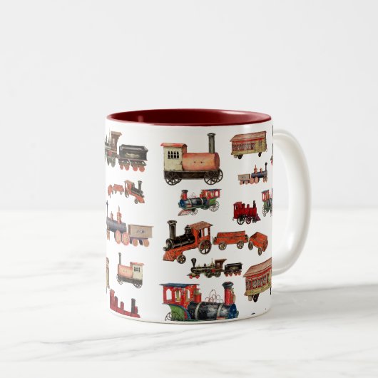  Speelgoed Treinkleurig treinpatroon Tweekleurige Koffiemok (Voorkant rechts)