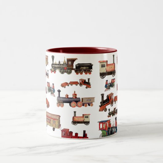  Speelgoed Treinkleurig treinpatroon Tweekleurige Koffiemok (Center)