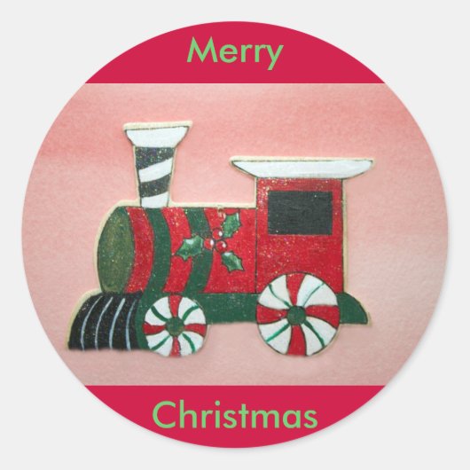 Speelgoed-treinSticker Ronde Sticker (Voorkant)