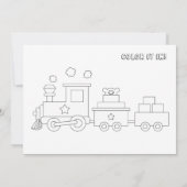 Speelgoed-treinvervoer Birthday Thema Uitnodiging  (Achterkant)