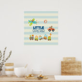 Speelgoed Treinwagen en Vliegtuig Kleine Ontdekkin Poster (Keuken)