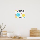 Speelgoed, trendy, cool, leuk, modern gestippelde  poster (Keuken)