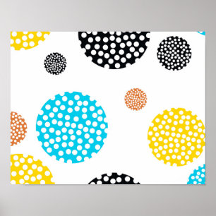 Speelgoed, trendy, cool, leuk, modern gestippelde poster