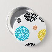 Speelgoed, trendy, cool, leuk, modern gestippelde ronde button 7,6 cm (Voorkant /achterkant)