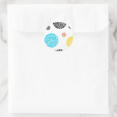 Speelgoed, trendy, cool, leuk, modern gestippelde ronde sticker (Tas)