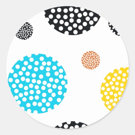 Speelgoed, trendy, cool, leuk, modern gestippelde ronde sticker (Voorkant)