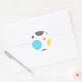 Speelgoed, trendy, cool, leuk, modern gestippelde ronde sticker (Envelop)