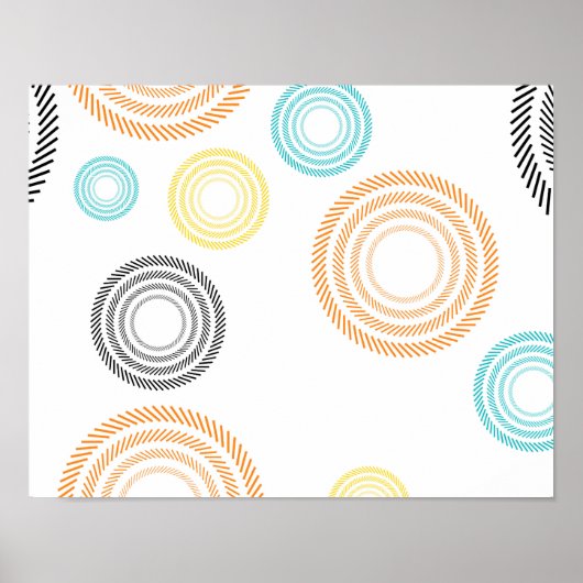 Speelgoed, trendy, cool, modern, eenvoudig cirkels poster (Voorkant)