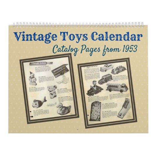 speelgoed uit de jaren 1950 - geïllustreerde cata kalender (Hoes)