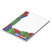 Speelgoed van kinderen - bouwstenen notitieblok (Linkerzijde)