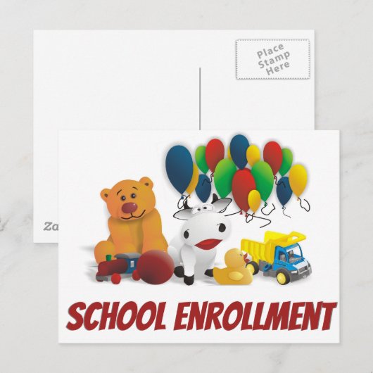 Speelgoed van kinderen uitnodiging briefkaart (Voorkant / Achterkant)