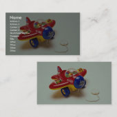 Speelgoed van kleurrijke vliegtuigen voor kinderen visitekaartje (Voorkant / Achterkant)