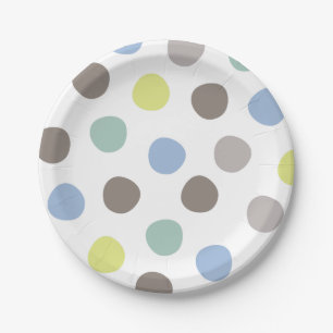 Speelgoed van maandag Pastels Polka Dots Paper Bor Papieren Bordje