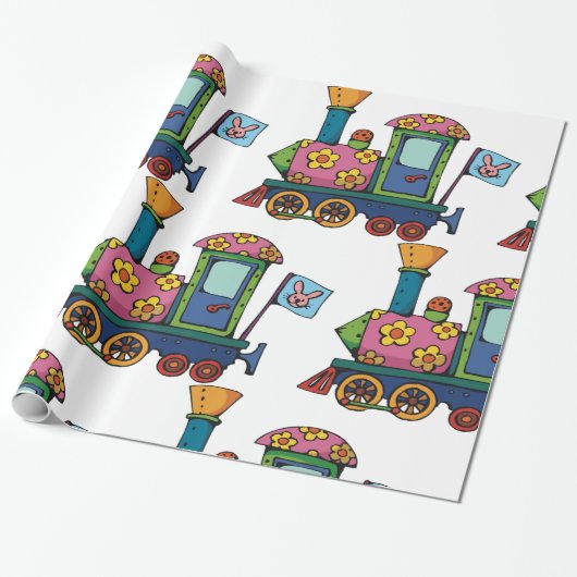 Speelgoed-ventilatortrein Cadeaupapier (Uitgerold)