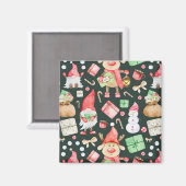 Speelgoed Verhaal Kerst Patroon Modern Magneet (Voorkant / Achterkant)
