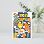 Speelgoed verkoop briefkaart (Staand voorkant)