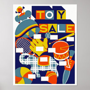 Speelgoed verkoop poster
