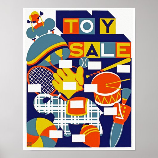 Speelgoed verkoop poster (Voorkant)