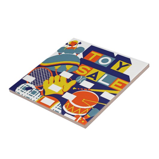 Speelgoed verkoop tegeltje (Zijkant)