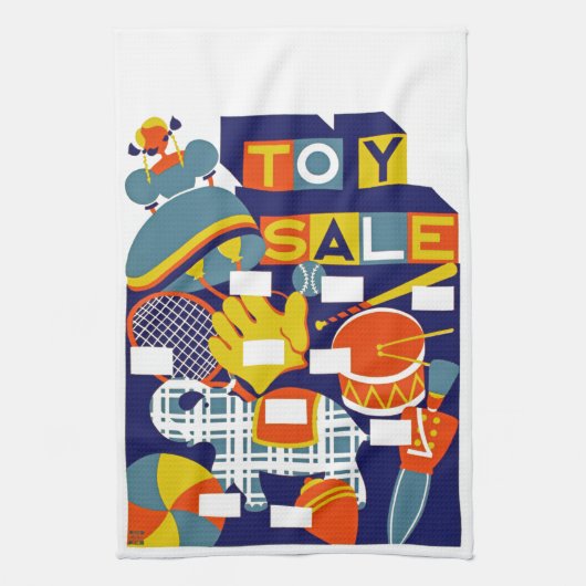Speelgoed verkoop theedoek (Verticaal)