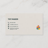 Speelgoed Visitekaartje (Achterkant)