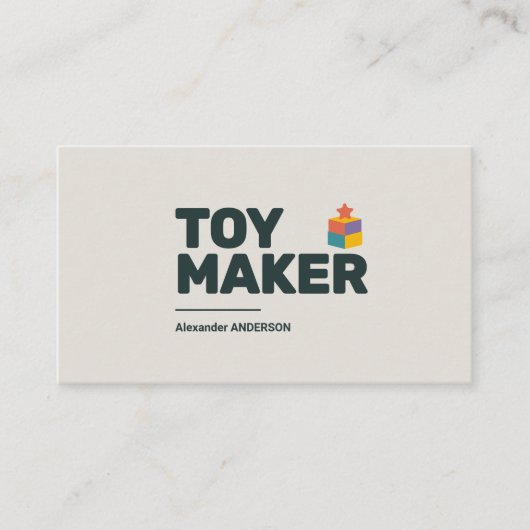 Speelgoed Visitekaartje (Voorkant)