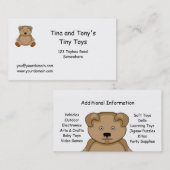 Speelgoed Visitekaartje (Voorkant / Achterkant)