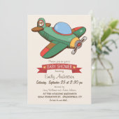  Speelgoed Vliegtuig Baby shower Kaart (Staand voorkant)