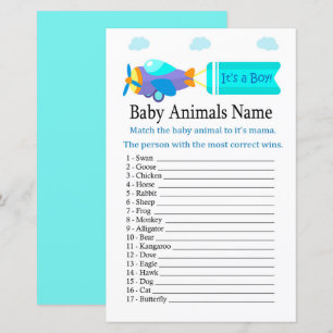 Speelgoed Vliegtuig Babydieren Naam Game