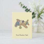 Speelgoed Vliegtuig Briefkaart (Staand voorkant)