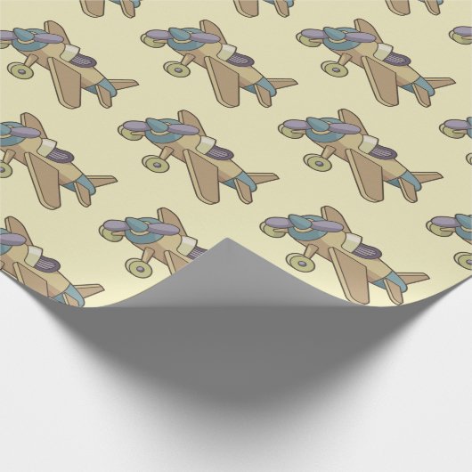 Speelgoed Vliegtuig Cadeaupapier (Hoek)