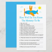 Speelgoed vliegtuig Hoe goed ken je het baby showe (Voorkant / Achterkant)