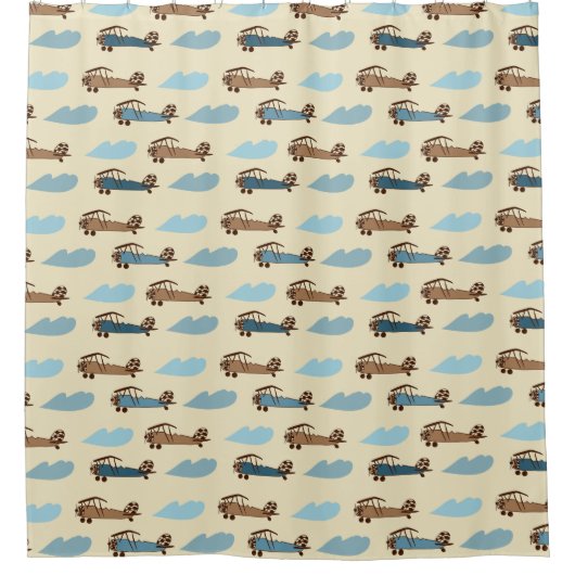 Speelgoed-vliegtuig met douchegordijn (Voorkant)