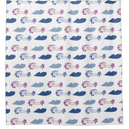 Speelgoed-vliegtuig met douchegordijn