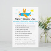 Speelgoed vliegtuig Nursery Rhyme Quiz baby shower (Staand voorkant)