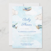 Speelgoed Vliegtuig Reizen Baby shower Sprinkle fo Kaart (Voorkant)