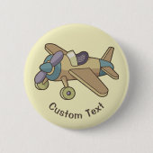 Speelgoed Vliegtuig Ronde Button 5,7 Cm (Voorkant)