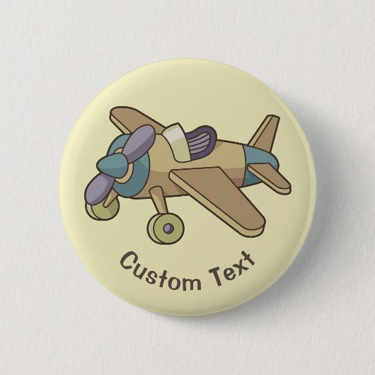 Speelgoed Vliegtuig Ronde Button 5,7 Cm (Voorkant)