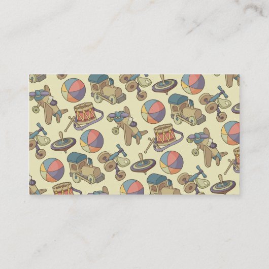 Speelgoed Vliegtuig Visitekaartje (Achterkant)